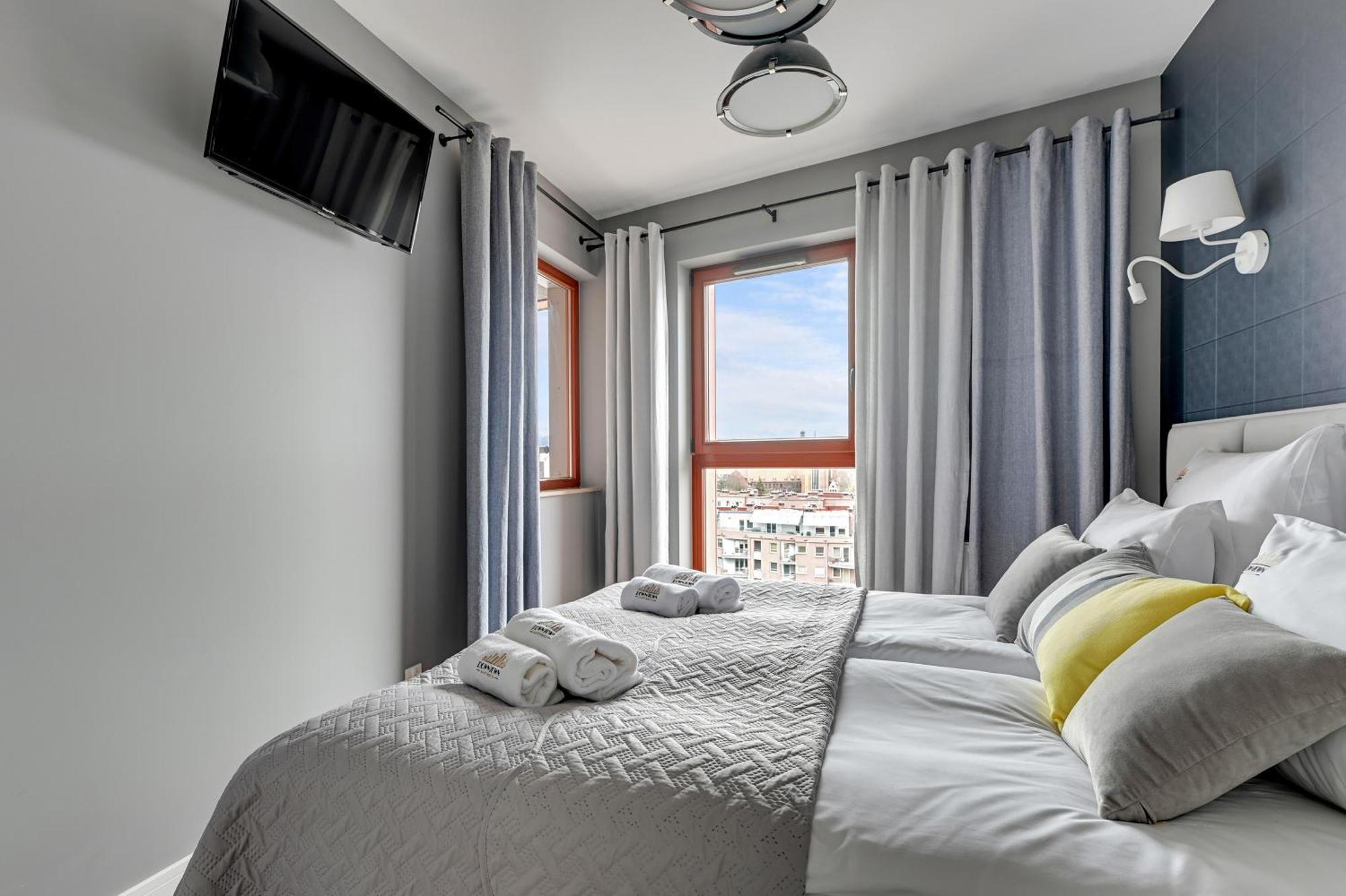 Waterlane Island - Riverview Pool, Spa, Gym & Parking By Downtown Apartments Gdańsk Rom bilde