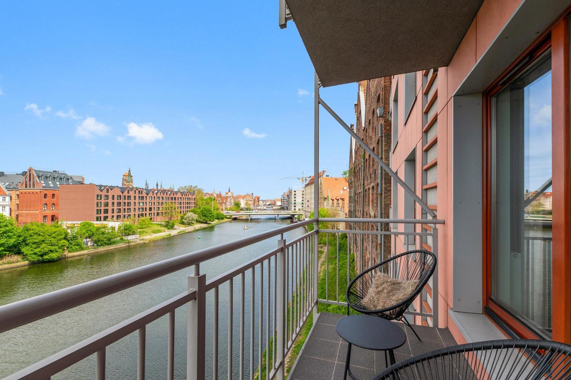 Waterlane Island - Riverview Pool, Spa, Gym & Parking By Downtown Apartments Gdańsk Eksteriør bilde