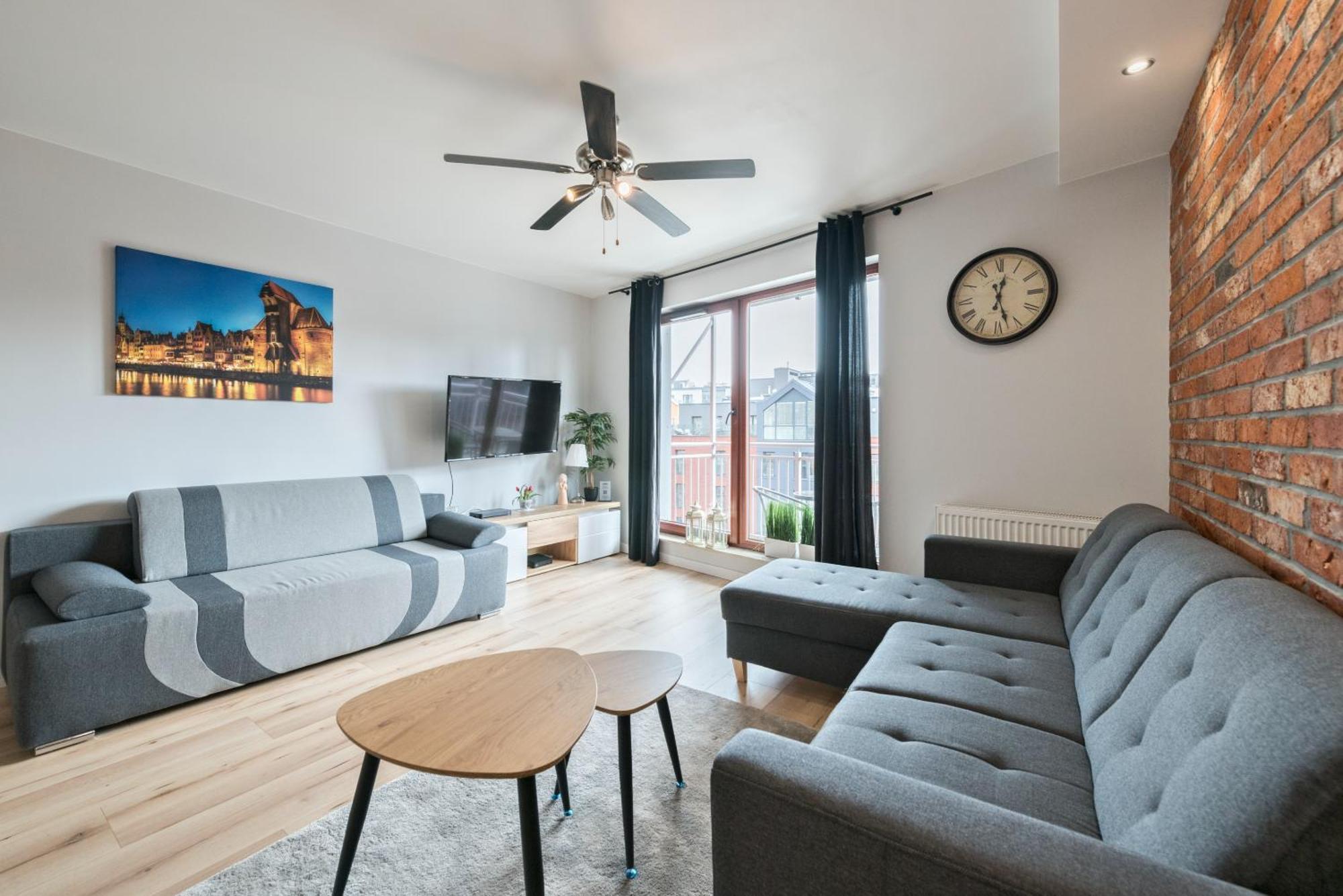 Waterlane Island - Riverview Pool, Spa, Gym & Parking By Downtown Apartments Gdańsk Rom bilde